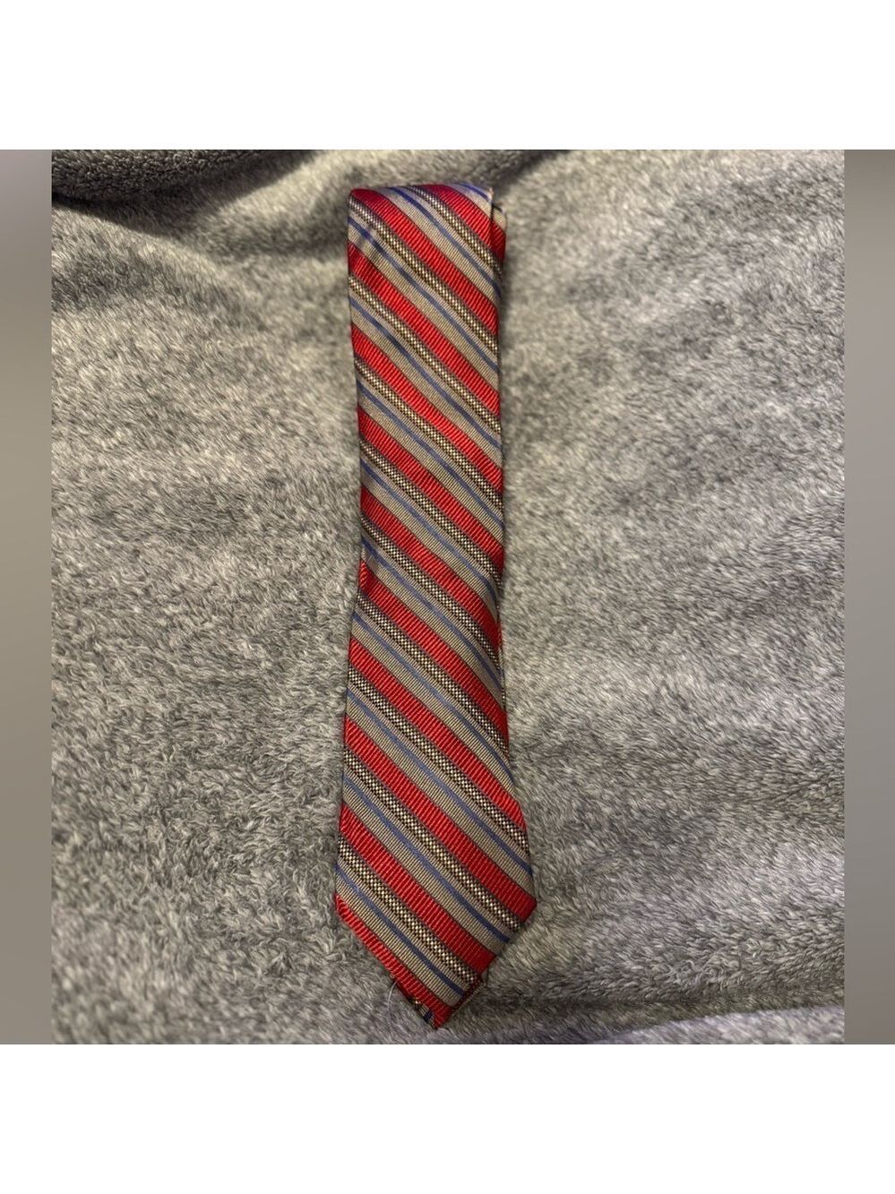 XMI Platinum Silk Striped Tie